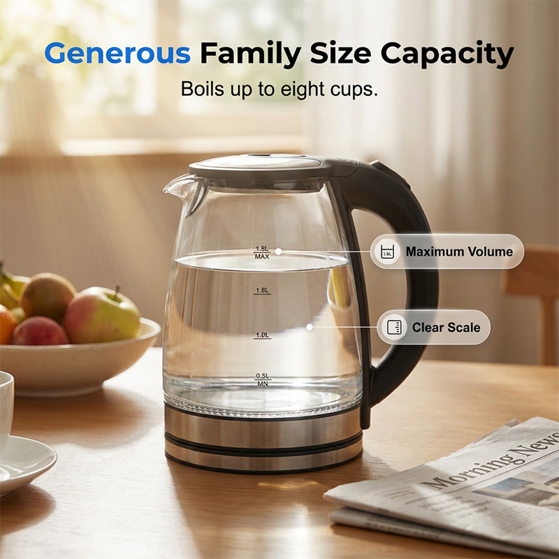 Glass Electric Kettle with LED Light