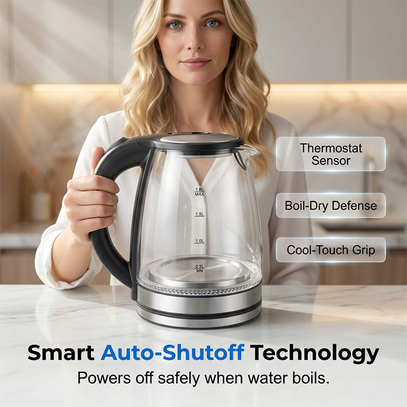 Glass Electric Kettle with LED Light