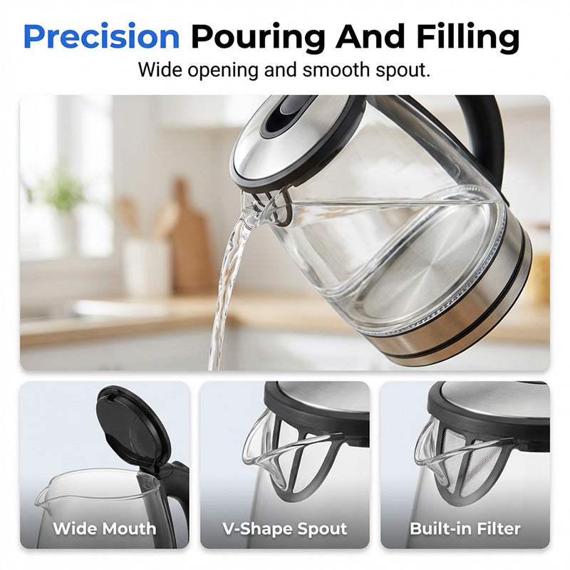 Glass Electric Kettle with LED Light
