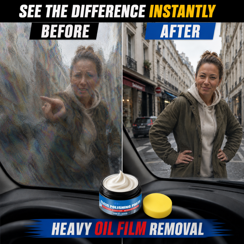 🚗 Car Glass Oil Film Remover – Windshield Cleaner & Water-Repellent Care