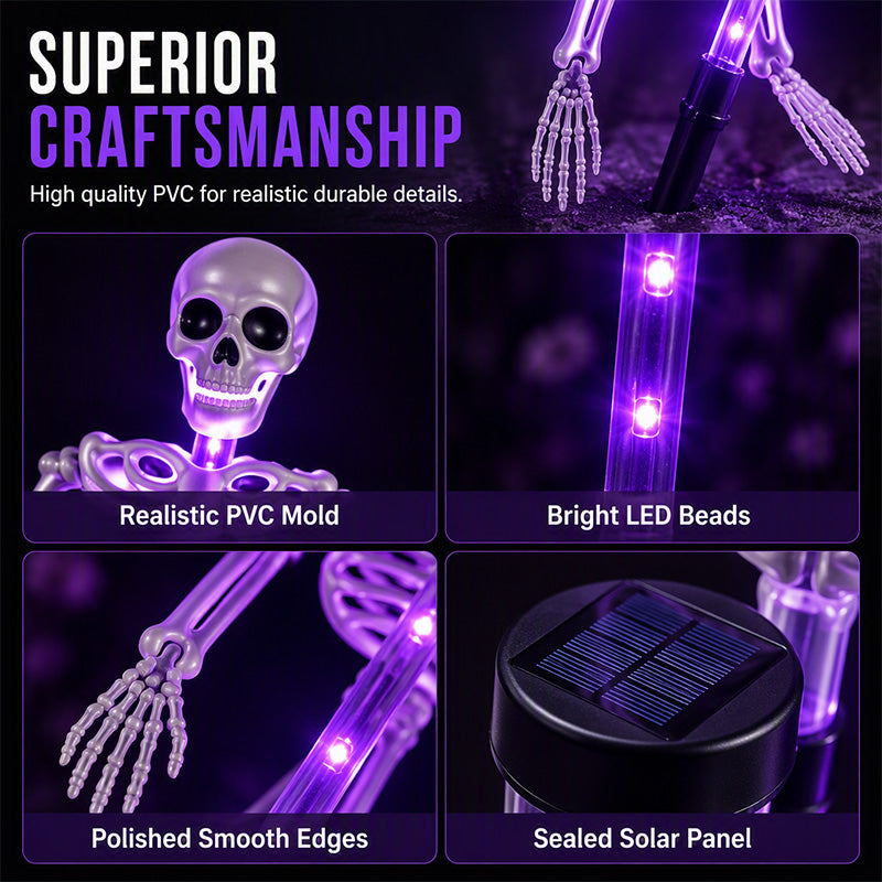 🎃💡 💀 Last Day 50% OFF – Solar Skull Garden Lights with Eerie Color-Changing Glow 👻Ideal For Haunted Yard, Porch & Walkway! 🪦✅