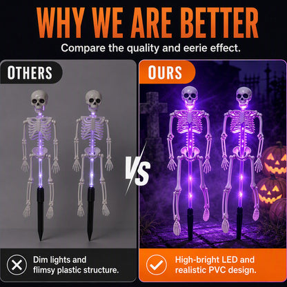 🎃💡 💀 Last Day 50% OFF – Solar Skull Garden Lights with Eerie Color-Changing Glow 👻Ideal For Haunted Yard, Porch & Walkway! 🪦✅