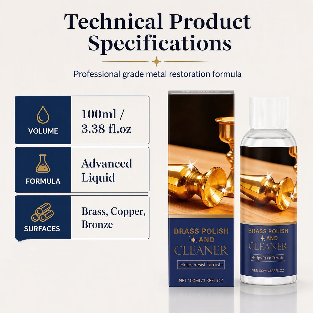 ✨ Brass & Copper Polish Cleaner – Tarnish & Oxidation Care