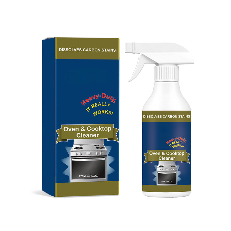 🔥Hot Sale🧽 Heavy-Duty Oven & Cooktop Cleaner Spray – Powerful Grease & Burnt-On Stain Remover ✨