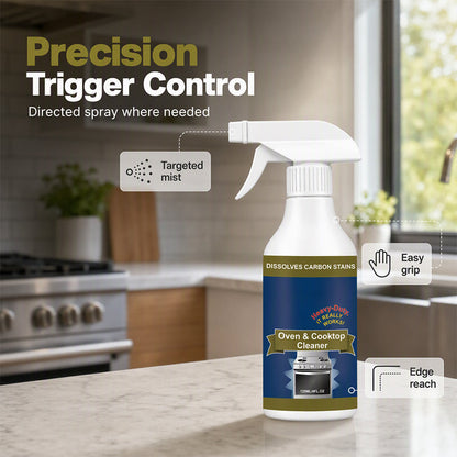 🔥Hot Sale🧽 Heavy-Duty Oven & Cooktop Cleaner Spray – Powerful Grease & Burnt-On Stain Remover ✨