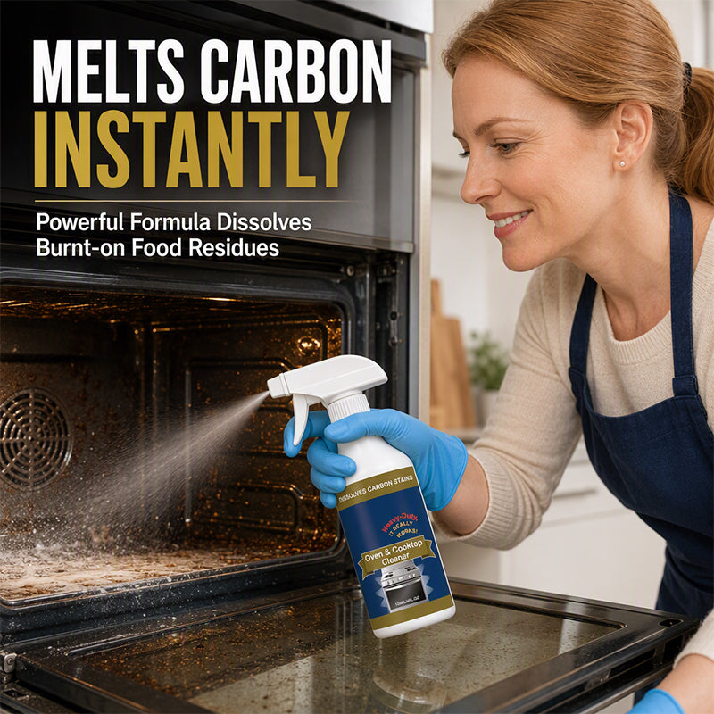🔥Hot Sale🧽 Heavy-Duty Oven & Cooktop Cleaner Spray – Powerful Grease & Burnt-On Stain Remover ✨