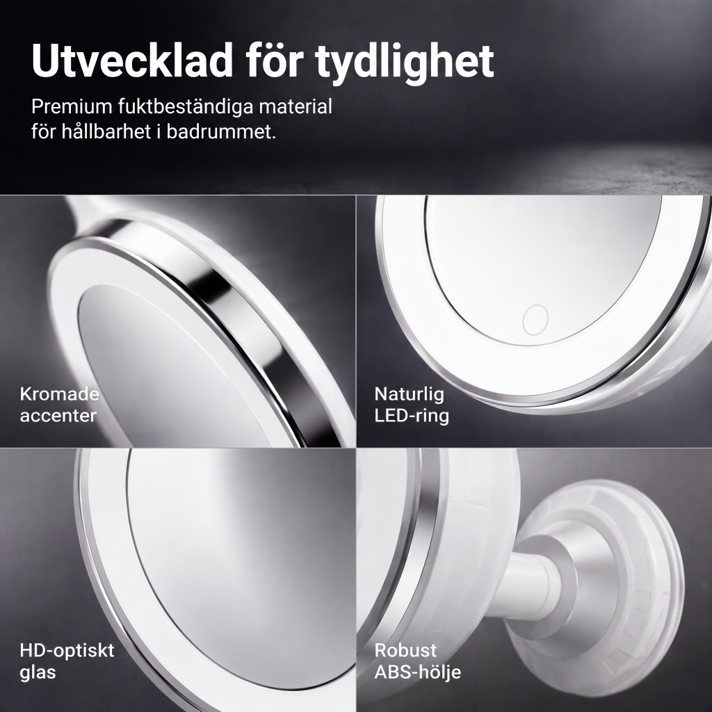 ⏳🔥LIMITED-TIME 50% OFF! ⏰💄10x Magnifying Makeup Mirror with LED Light and Suction Cup – Perfect for Flawless Makeup and Skincare 🔍✨