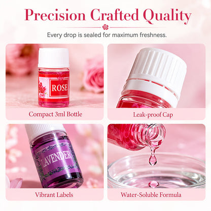 🌈  Aromatherapy Humidifier with Colorful LED Lights & 12-Pack Water-Soluble Essential Oils Set ✨