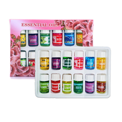 🌈  Aromatherapy Humidifier with Colorful LED Lights & 12-Pack Water-Soluble Essential Oils Set ✨