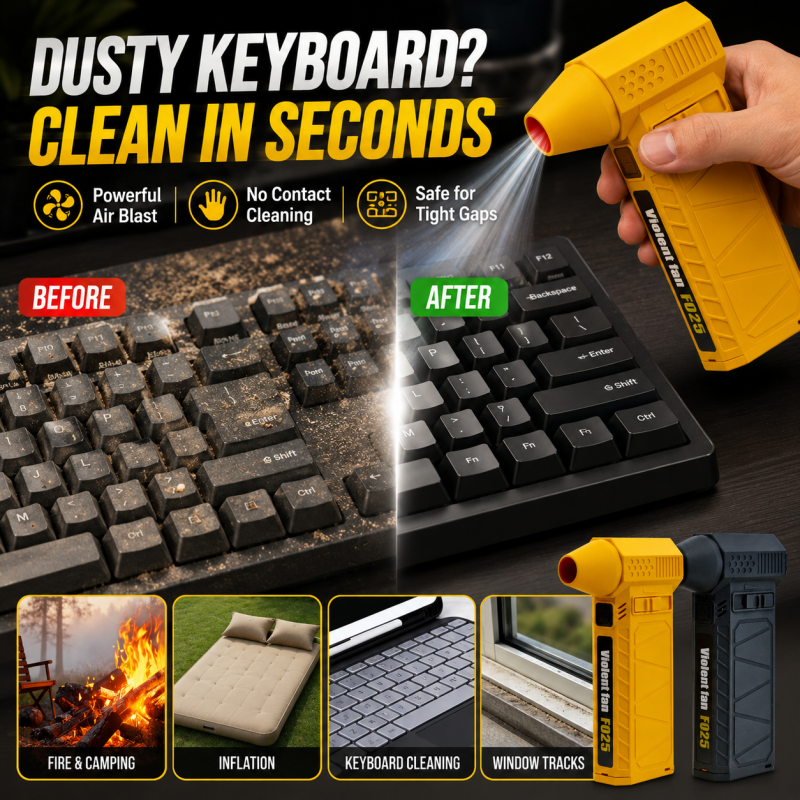 ⚡ Portable Turbo Blower – 80,000 RPM Car Snow & Dust Cleaner