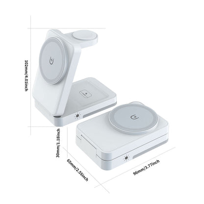 3-in-1 Foldable Magnetic Charging Stand for Everyday Devices