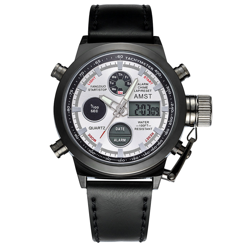 Men's Retro Digital Quartz Sports Watch