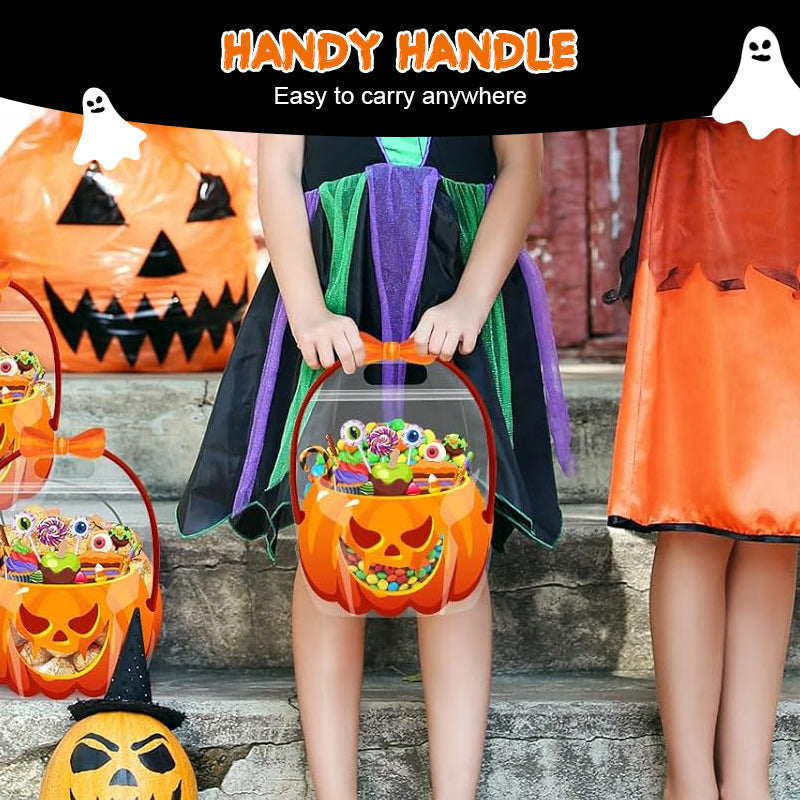 Easy carry Halloween pumpkin favor bag
