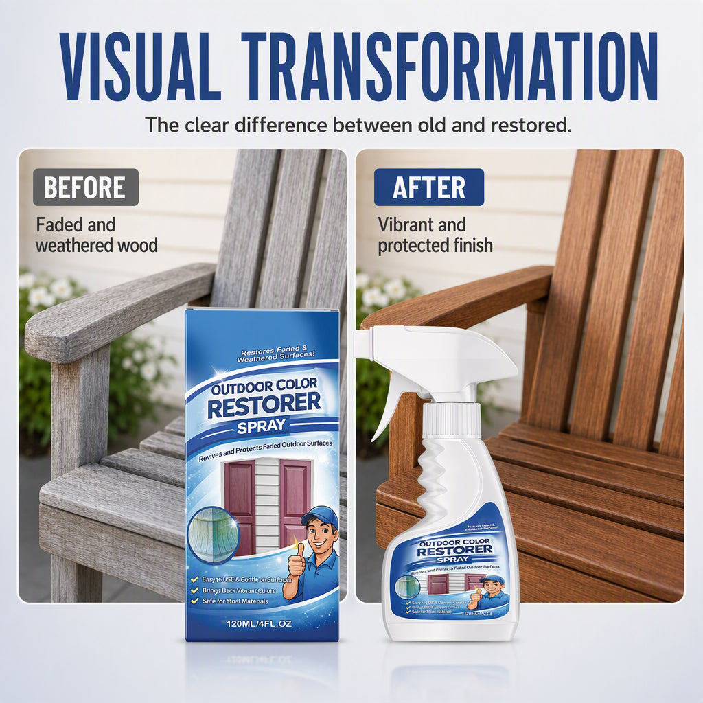 ✨ Outdoor Wood Color Restorer Spray – Faded Surface Refresher