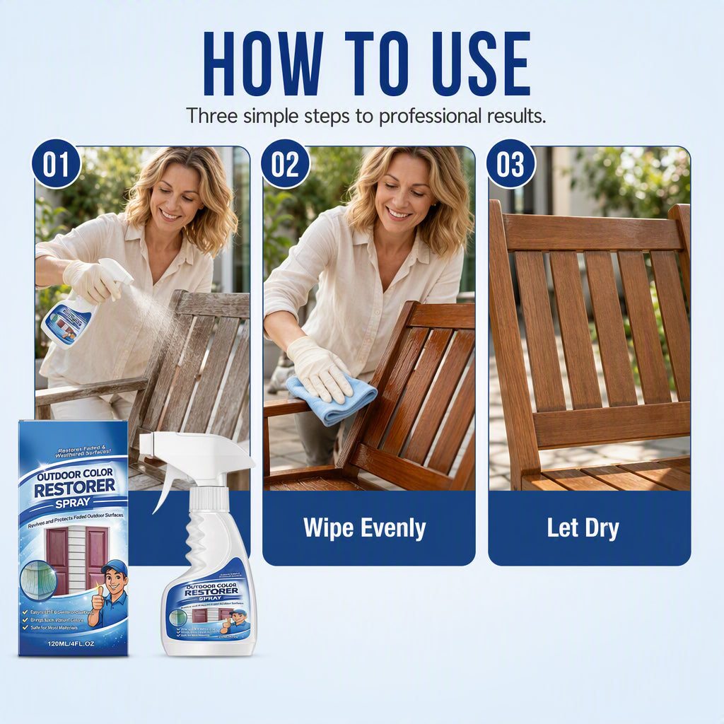 ✨ Outdoor Wood Color Restorer Spray – Faded Surface Refresher
