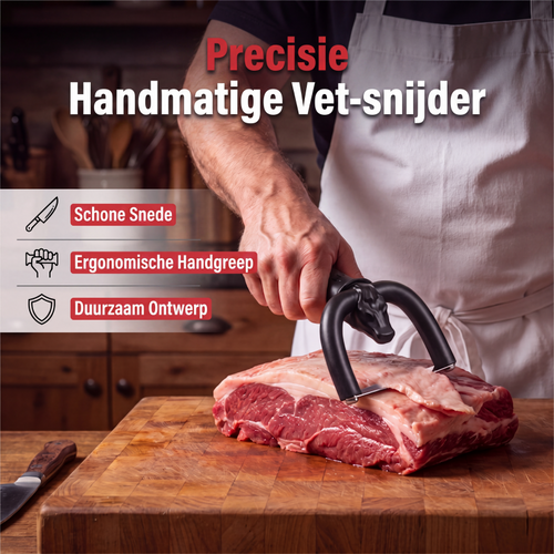 🔪 Handheld Fat Trimmer for Beef & Pork – U-shaped curved holder targets surface fat without wasting lean meat! 🧑‍🍳✨