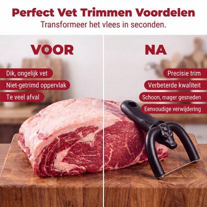 🔪 Handheld Fat Trimmer for Beef & Pork – U-shaped curved holder targets surface fat without wasting lean meat! 🧑‍🍳✨