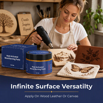 Heat-Activated Wood Burning Paste