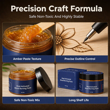 Heat-Activated Wood Burning Paste