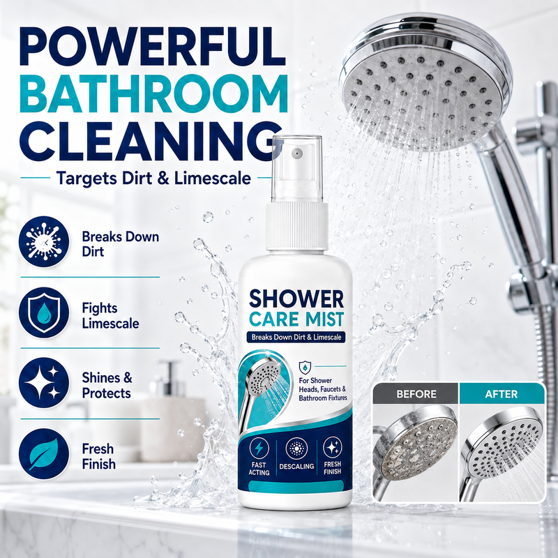 🚿✨ Fast-Acting Shower Limescale Remover Spray – Remove Stubborn Limescale & Water Stains in Minutes 🫧