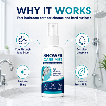 🚿✨ Fast-Acting Shower Limescale Remover Spray – Remove Stubborn Limescale & Water Stains in Minutes 🫧