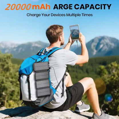 🔋 Half-Price Deal! ☀️ 20,000mAh Solar Power Bank - Features Wireless Charging And LED Flashlight.