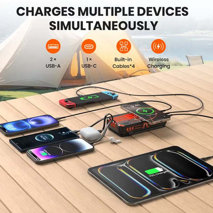 🔋 Half-Price Deal! ☀️ 20,000mAh Solar Power Bank - Features Wireless Charging And LED Flashlight.