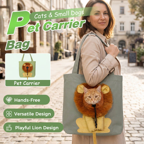 🥳HOT SALE🥳💞10K+ SOLD! Pet Carrier Bag – Head-out portal, lion mane design & durable canvas. Travel in style – grab yours! ✅