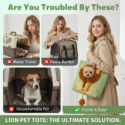 🥳HOT SALE🥳💞10K+ SOLD! Pet Carrier Bag – Head-out portal, lion mane design & durable canvas. Travel in style – grab yours! ✅