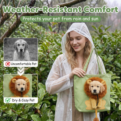 🥳HOT SALE🥳💞10K+ SOLD! Pet Carrier Bag – Head-out portal, lion mane design & durable canvas. Travel in style – grab yours! ✅