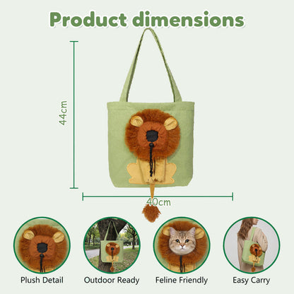 🥳HOT SALE🥳💞10K+ SOLD! Pet Carrier Bag – Head-out portal, lion mane design & durable canvas. Travel in style – grab yours! ✅
