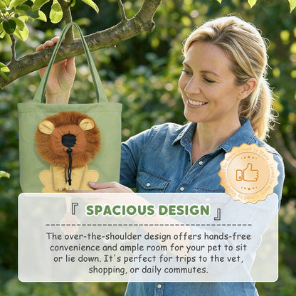 🥳HOT SALE🥳💞10K+ SOLD! Pet Carrier Bag – Head-out portal, lion mane design & durable canvas. Travel in style – grab yours! ✅