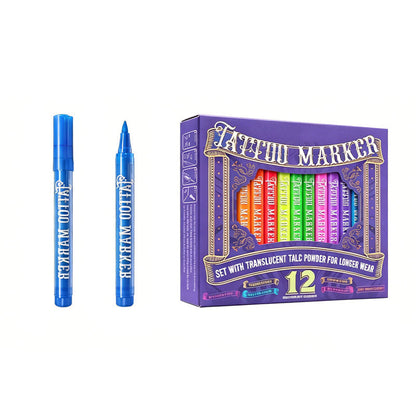 📢📢40% OFF !! ⏰ Glow Party Tattoo Pens | Temporary UV Body Art Markers | Fun Glow-in-the-Dark Designs for Parties, Festivals & Events 🎉