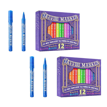 📢📢40% OFF !! ⏰ Glow Party Tattoo Pens | Temporary UV Body Art Markers | Fun Glow-in-the-Dark Designs for Parties, Festivals & Events 🎉