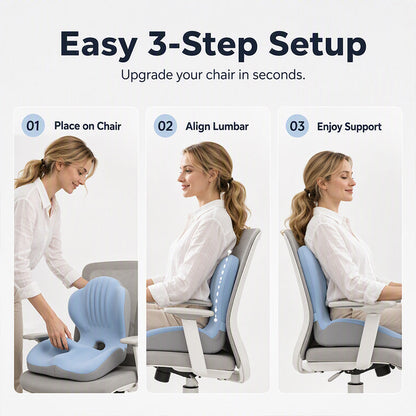 ♥️It's really good for your body♥️.✨Ergonomic Memory Foam Seat Cushion with Back Support – Stay Comfortable All Day, Perfect for Office, Car & Home
