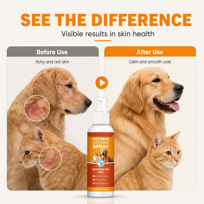 🐾 Pet Skin and Coat Soothing Spray for Dogs and Cats