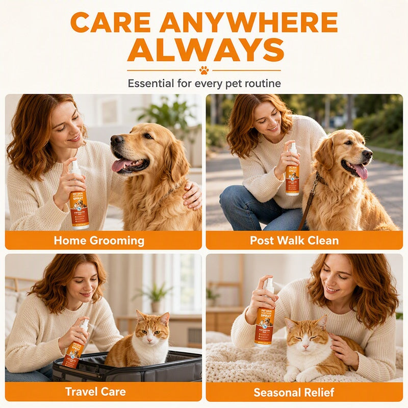 🐾 Pet Skin and Coat Soothing Spray for Dogs and Cats