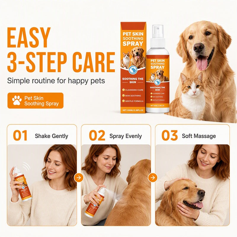 🐾 Pet Skin and Coat Soothing Spray for Dogs and Cats