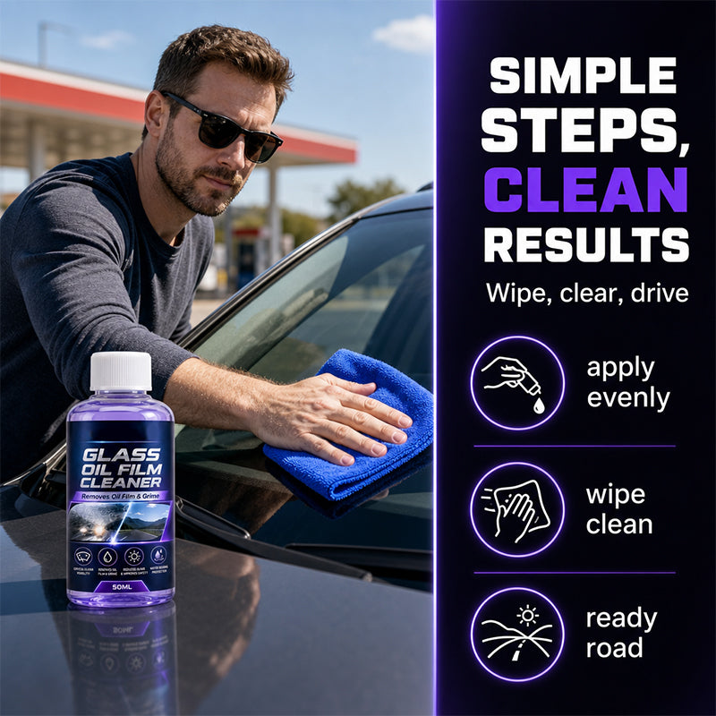 🔥 Limited-Time Offer – Car Glass Oil Film Cleaner . Removes oil film, grime, and stains from windshields and car windows, restoring crystal-clear visibility.