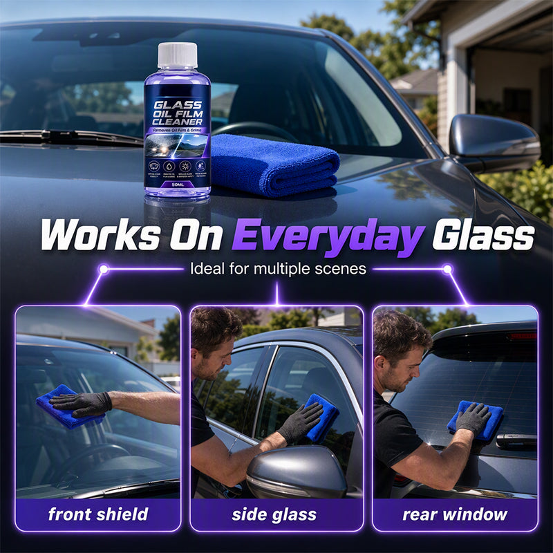 🔥 Limited-Time Offer – Car Glass Oil Film Cleaner . Removes oil film, grime, and stains from windshields and car windows, restoring crystal-clear visibility.