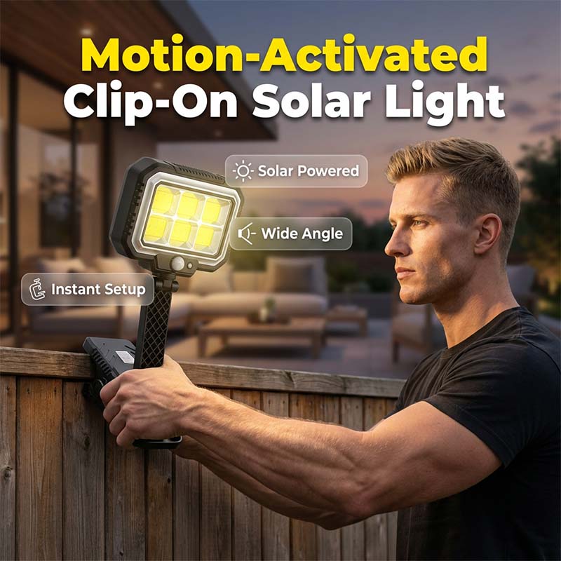 ☀️💡 Clip-On Solar Motion Sensor Light