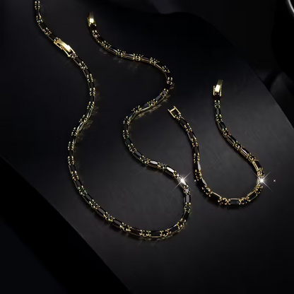 💎 LIMITED TIME 50% OFF! ✨ Sparkling Jewelry Set for Men – Statement Cubic Zircon Necklace & Bracelet Set – Refined Street Luxe Style ✨