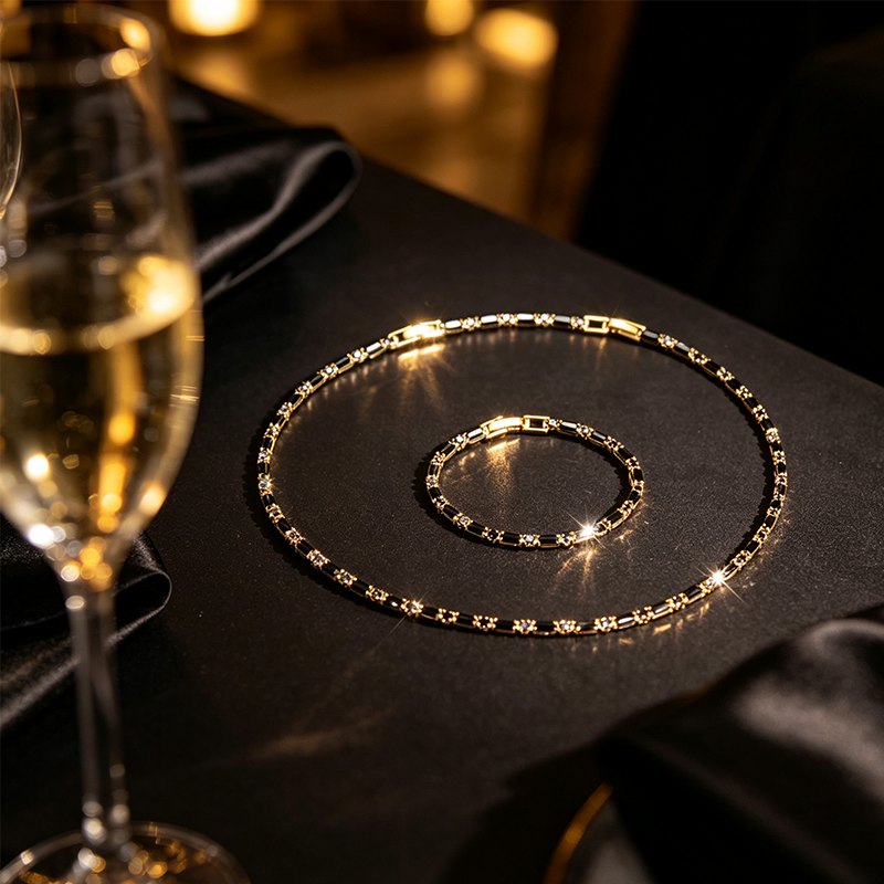 💎 LIMITED TIME 50% OFF! ✨ Sparkling Jewelry Set for Men – Statement Cubic Zircon Necklace & Bracelet Set – Refined Street Luxe Style ✨