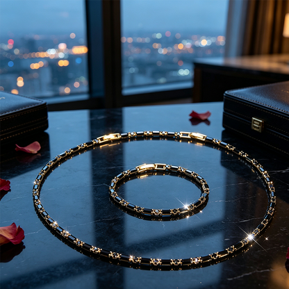 💎 LIMITED TIME 50% OFF! ✨ Sparkling Jewelry Set for Men – Statement Cubic Zircon Necklace & Bracelet Set – Refined Street Luxe Style ✨