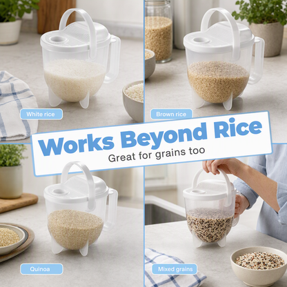 📢📢50% OFF !! ⏰Hands-Free Rice Washer with Strainer