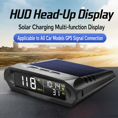 ⏰ 2026 Sale — Over 24,000 Sold!🚗 Solar GPS Head‑Up Display‑Auto Brightness Speed Warning HUD ☀️