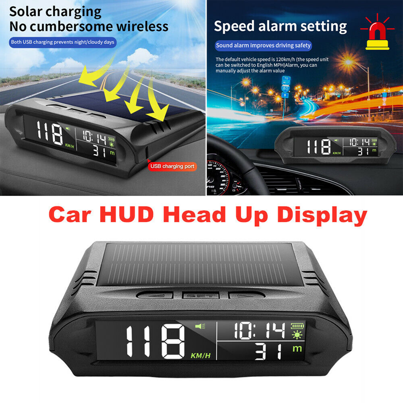 ⏰ 2026 Sale — Over 24,000 Sold!🚗 Solar GPS Head‑Up Display‑Auto Brightness Speed Warning HUD ☀️