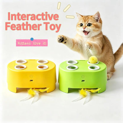 ⏳Time-Limited Special⏰ ✨ Interactive Whack-a-Mole Cat Toy – Multi-Mode, Quiet, Rechargeable 🪶