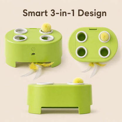 ⏳Time-Limited Special⏰ ✨ Interactive Whack-a-Mole Cat Toy – Multi-Mode, Quiet, Rechargeable 🪶