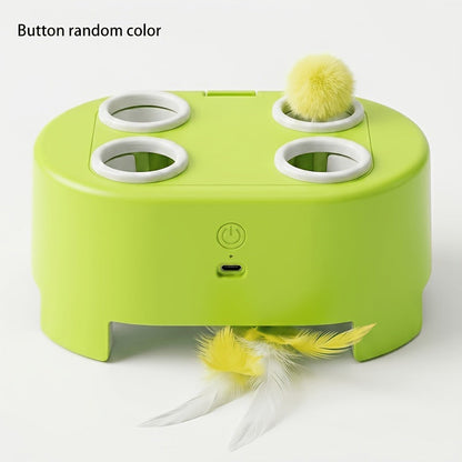 ⏳Time-Limited Special⏰ ✨ Interactive Whack-a-Mole Cat Toy – Multi-Mode, Quiet, Rechargeable 🪶